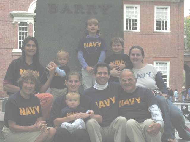 Pete Gearhart and family at his retirement from the Navy Reserves