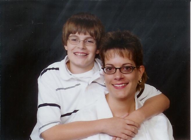 Saundra Eyer Siefring and son Aaron