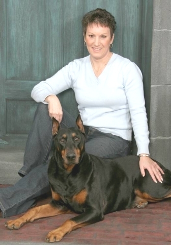 Stephanie Nye Kimmel is on a registed pet therapy team and does voluntary visits to hospitals.