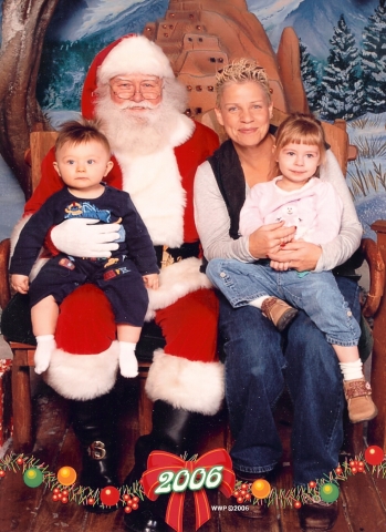 Bodhi Miller (on Santas lap), Austin Miller (on mommys lap).  