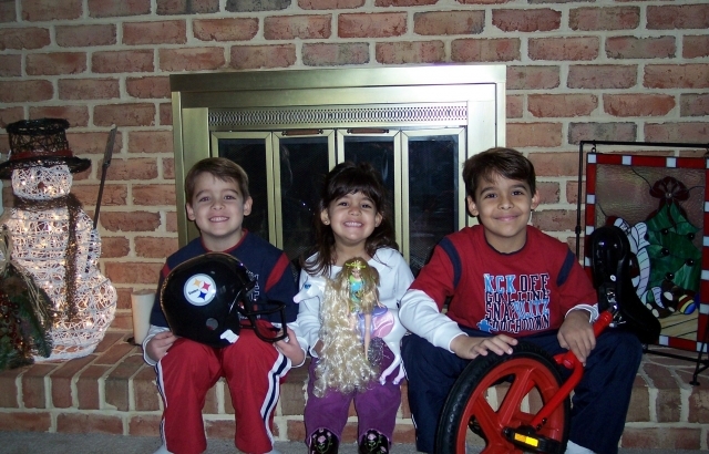 John Vozzellas children; Vinny 7, Mary Anna 5, and Anthony 8.